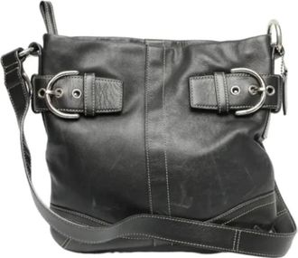 Coach Tweedehands leren schoudertassen - Dames - Vintage Schoudertas - Zwart - ONE Size - Vintage