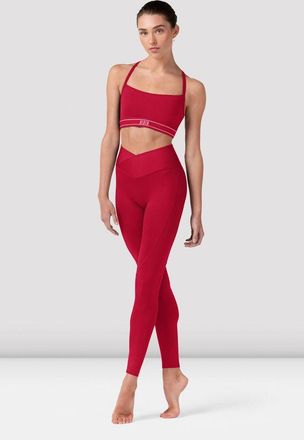 Bloch Ladies Anna V Front Legging, Cherry