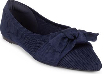 Elie Tahari Montserrat Pointed Toe Flat in Navy at Nordstrom, Size 8.5