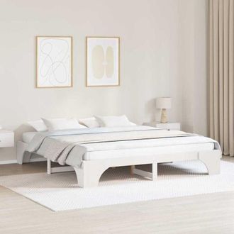 vidaXL Estructura De Cama Blanco 207 X 207 X 30 Cm Vidaxl