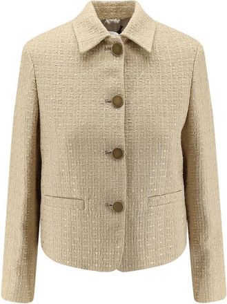 Saulina Milano Aria Button Jas - Dames - Blazers - Beige - XL - Katoen - Jassen