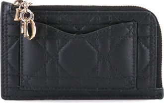 Dior Black Leather Coin Purse/Coin Case (Pre-Owned)