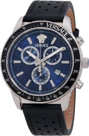 Versace Sport Chrono Quartz Blue Dial Mens Watch VEZCA0124