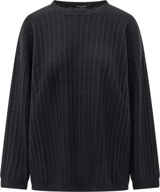Fabiana Filippi Black Knitted Crew Neck Sweater
