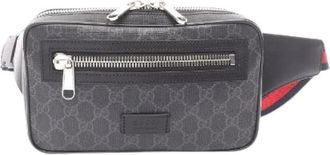 Gucci Pre-owned Belt Bags, male, Black, Size: ONE SIZE Pre-owned Soft GG Supreme Waist Bag