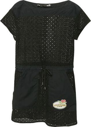 Moschino eyelet-detailing mini dress - Black