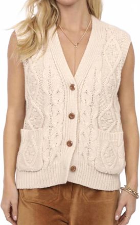 Sadie & Sage Swift Cardigan Vest In Ivory