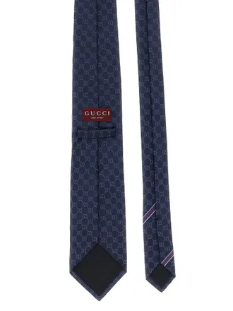 Gucci Double G Necktie - Navy