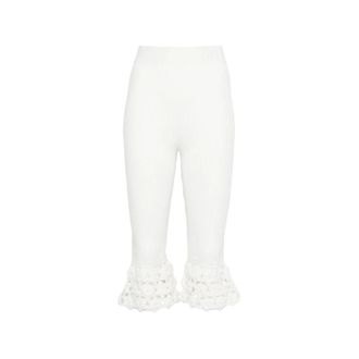 Ganni Cropped Broeken - Dames - Vrijetijds broeken - Wit - XS - Broeken
