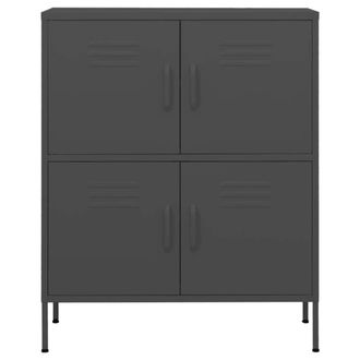 Berkfield Home Storage Cabinet Anthracite 80x35x101.5 cm Steel in Dark Grey