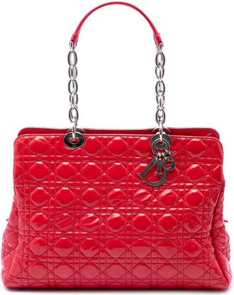 Dior Pre-owned Dior Large Patent Cannage Lady Soft Shopping Tote Ladies 229PLVBBCVYHBAM6