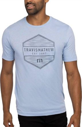 Travis Mathew Pineapple Sage Shirt In Heather Bel Air Blue
