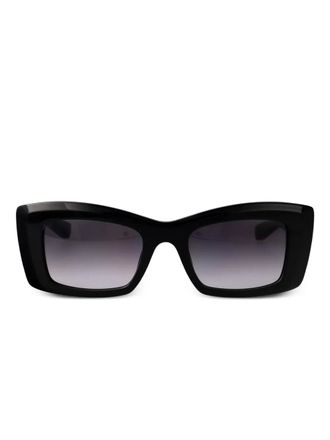 Alexander McQueen Eyewear rectangle-frame sunglasses - women - Recycled Acetate - 50 - Black