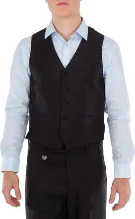 Burberry Wool-Silk Blend Waistcoat, Brand Size 44 ( US Size 34 )