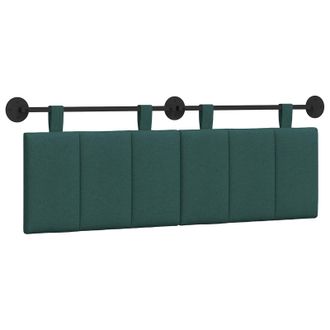 vidaXL Cabecero Colgante Verde Oscuro Tela Vidaxl