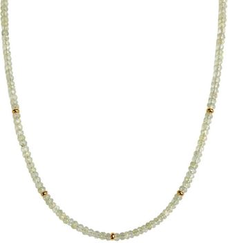 Jewelmak 14K Prehnite Necklace