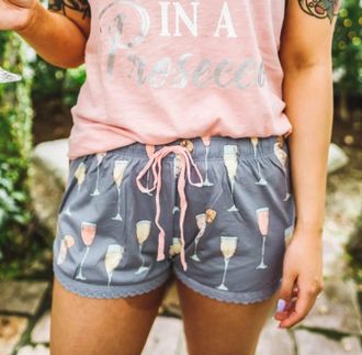 PJ Salvage Be There In A Prosecco Tee In Peach