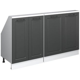 Vicco Set di mobili per tetti spioventi Rion, Antracite casa di campagna/bianco, Set di 2, Vicco