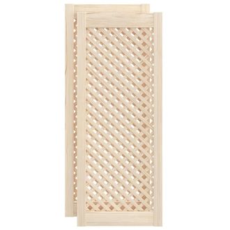 vidaXL Puertas De Armario Entramado 2 Uds Madera Pino 39,5x99 Cm Vidaxl
