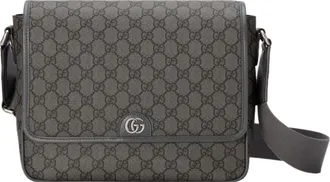 Gucci Ophidia Medium Messenger Bag Grey Black 761741-FACJY-1244