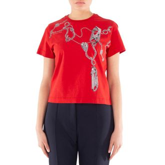 Burberry Knight Hardware Cotton T-Shirt, Size X-Large