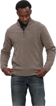Barbour Heren Truien Vesten Holden Half Zip Knitted Jumper Truien - Heren - Coltruien - Beige - L - Truien & Vesten