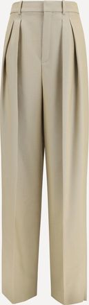 Saint Laurent Pantaloni sartoriali in lana e tela di seta Woman 38