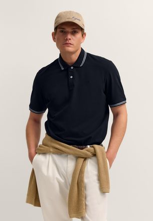 Bugatti Herren Polo Modern Fit van puur katoen