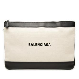 Balenciaga Pre-owned Balenciaga Canvas Navy Clip M Clutch Unisex D7RA42ZRH9QHHEWM