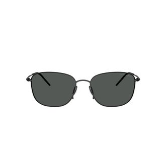Giorgio Armani 0ar6168 Rectangular Metal Frame Sunglasses with Adjustable Nose Pads
