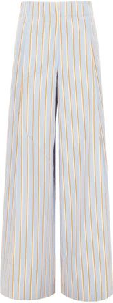 Dries Van Noten Wijde Broek - Dames - Wijde Broeken - Blauw - M - Katoen - Broeken