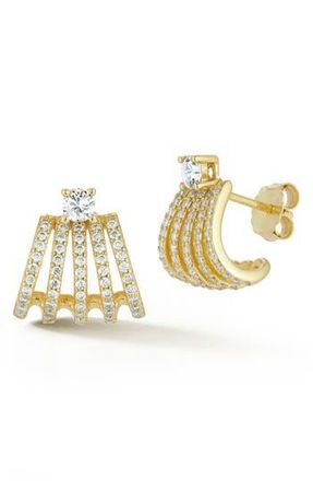 Glaze Jewelry Moissanite Huggie Stud Earrings in Gold at Nordstrom Rack