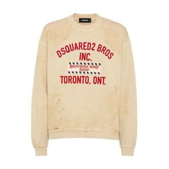 Dsquared2 Sweatshirts, male, Beige, Size: M Dsquared2 Sweaters