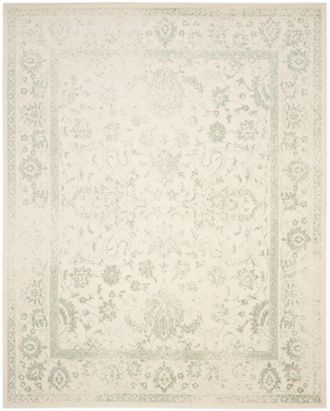 Safavieh Alfombra vintage de polipropileno blanco/verde, 274 x 366 cm