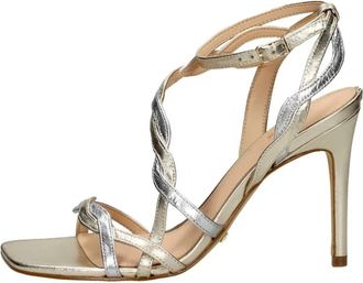 Guess Syivia Sandal - Dames - Sandalen met hakken - Geel - 38 EU - Leer - Schoenen
