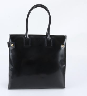 Gucci Black Leather Handbag Shoulder Bag Tote Bag (Pre-Owned)