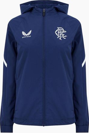 Castore Womens Hooded Windbreaker Long Jacket - Navy - Size: 10