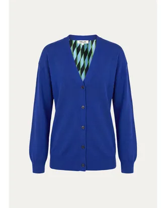 Diane Von F&uuml;rstenberg Murano Geometric Mixed Media Cardigan