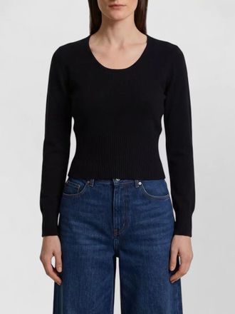 Max Mara cashmere wool ribbed crewneck sweatshirt