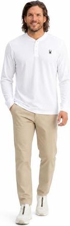 Spyder Men Long Sleeve Thermal Henley in White at Nordstrom, Size Large