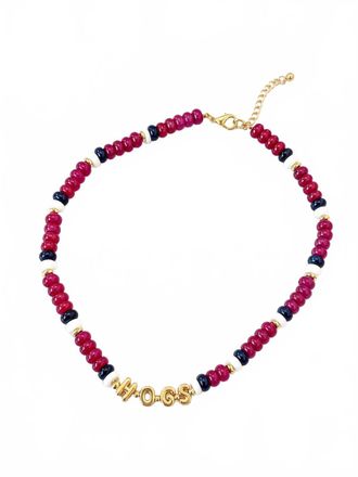 Gemelli Hogs Beaded Necklace In Red