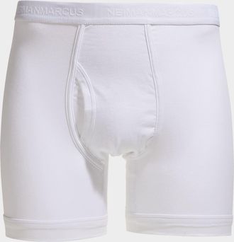 Neiman Marcus Men & apos;s 3-Pack Tagless Cotton Stretch Boxer Briefs