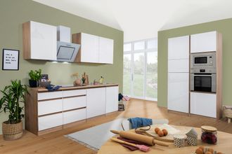Respekta Cucina Blocco Cucina Blocco Cucina Senza Maniglie Rovere Bianco Lorena 345 Cm Respekta