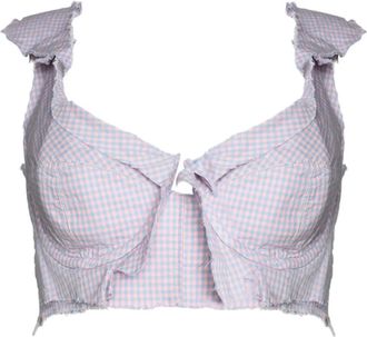 Natasha Zinko Reggiseno a quadri - Blu