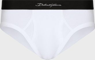 Dolce & Gabbana Mens Italic Logo Midi Briefs