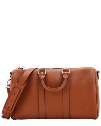 Louis Vuitton Aerogram Keepall Bandouliere Bag Leather 35 (Authentic Pre- Loved)
