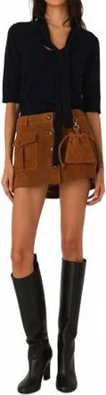 The Garment Suede Mini Skirt In Hazelnut