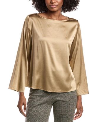 Eileen Fisher Eileen Fisher Bateau Neck Silk-Blend Top