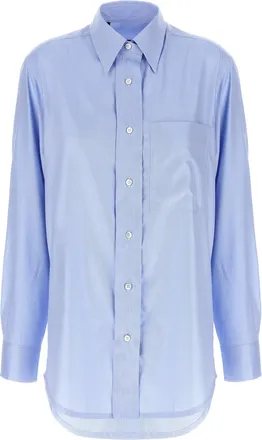 Brioni Blue Cotton Womens Blouse