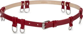Isabel Marant Cintura in pelle con anelli - Rosso